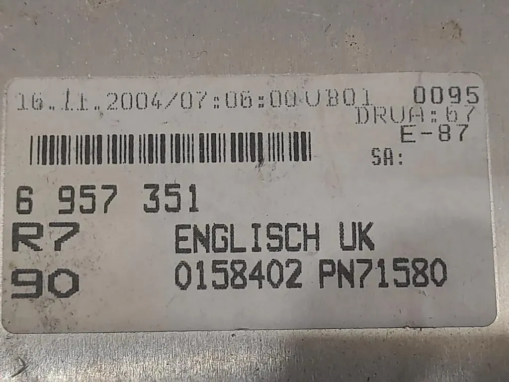 Unità Autoradio 6957351 Bmw Serie 3 E90 Berlina 2005