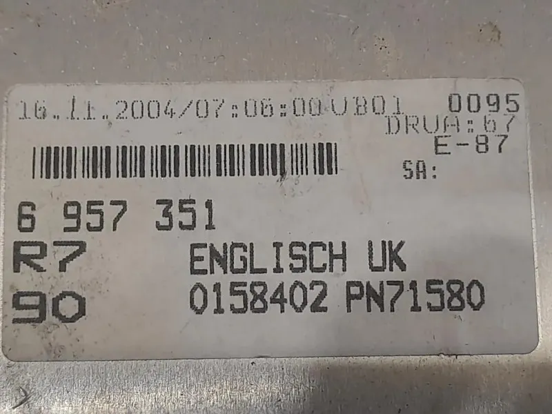 Unità Autoradio 6957351 Bmw Serie 3 E90 Berlina 2005