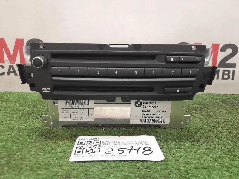 Unità Autoradio 9185536 Bmw Serie 3 E92 Coupe 2007