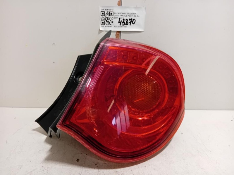 Fanale POST DX 50513612 Alfa Romeo Giulietta 2010