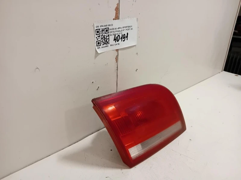 Fanale INT POST SX 8P4 945 093 D Audi A3 8PA Sportback 2010