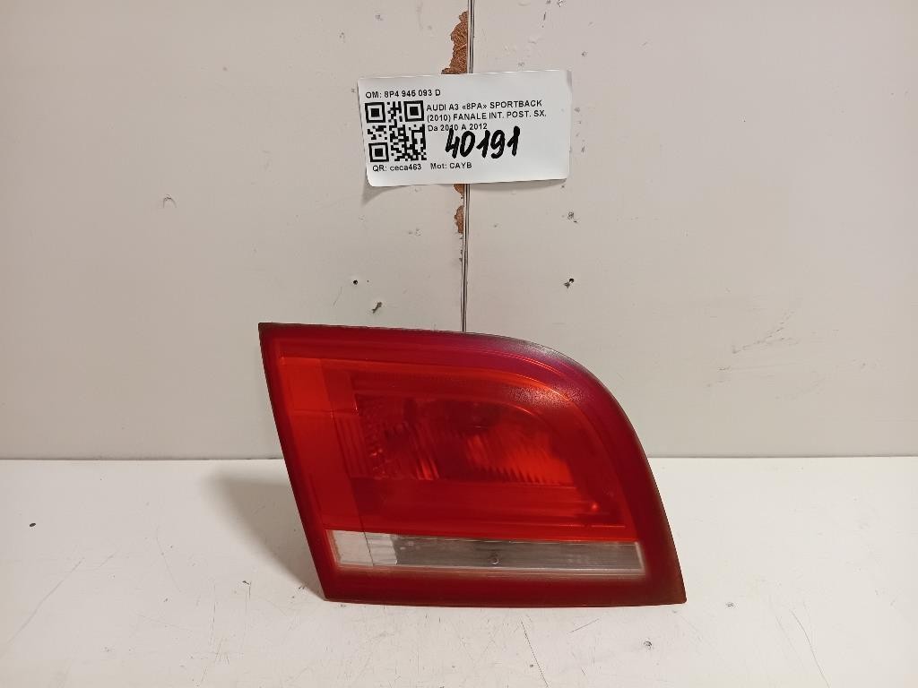 Fanale INT POST SX 8P4 945 093 D Audi A3 8PA Sportback 2010