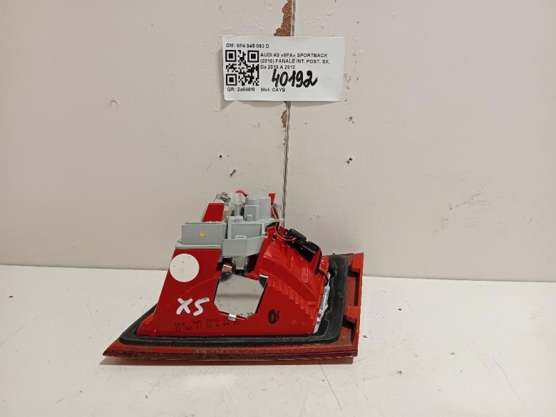 Fanale INT POST SX 8P4 945 093 D Audi A3 8PA Sportback 2010