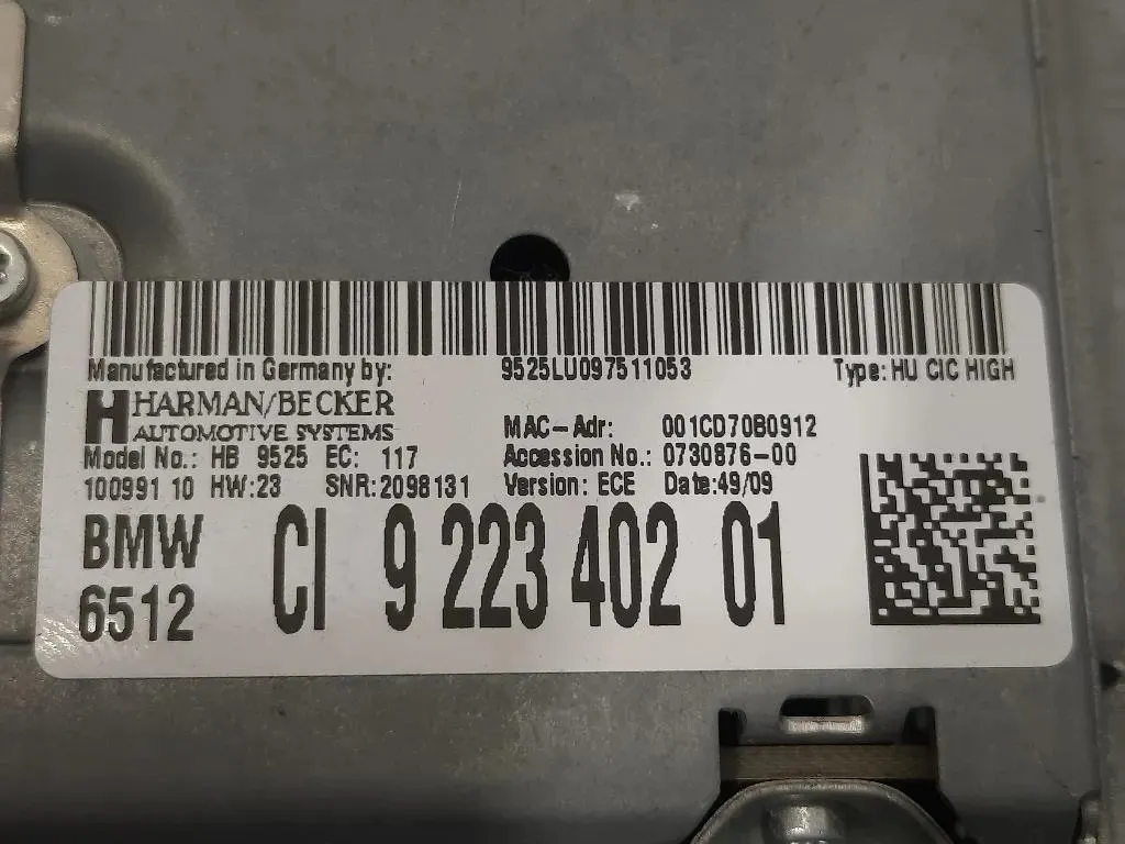 Unità Autoradio CI 9 223 402 01 Bmw Serie 5 F07 GT 2010