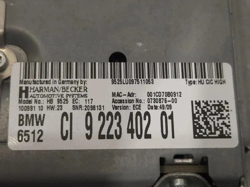 Unità Autoradio CI 9 223 402 01 Bmw Serie 5 F07 GT 2010