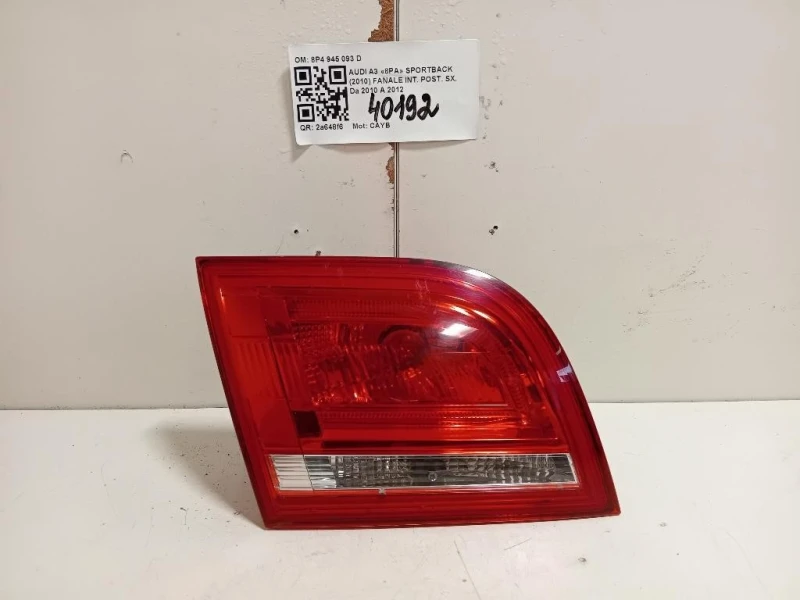 Fanale INT POST SX 8P4 945 093 D Audi A3 8PA Sportback 2010