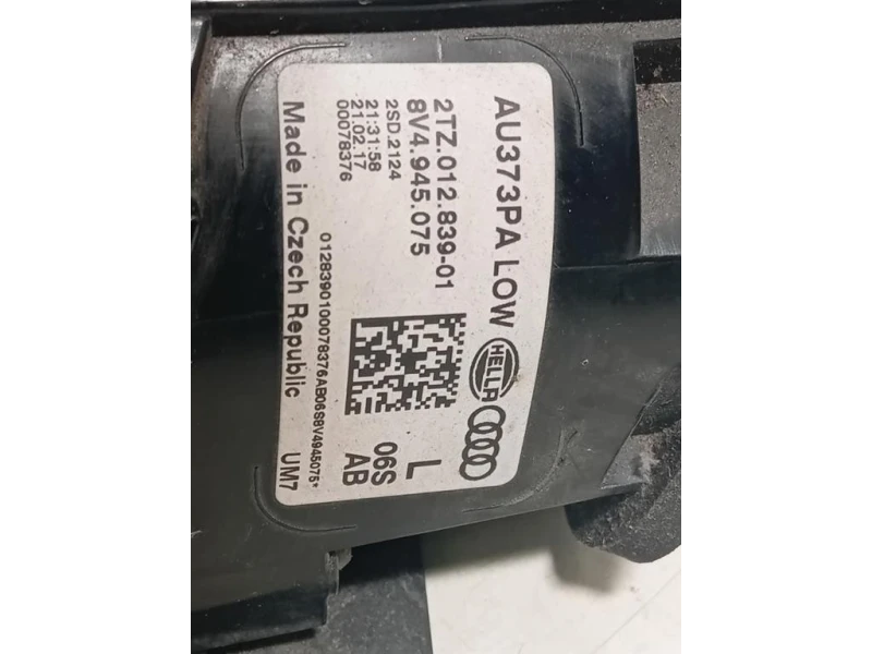 Fanale INT POST SX 8V4 945 075 Audi A3 8VA Sportback 2012