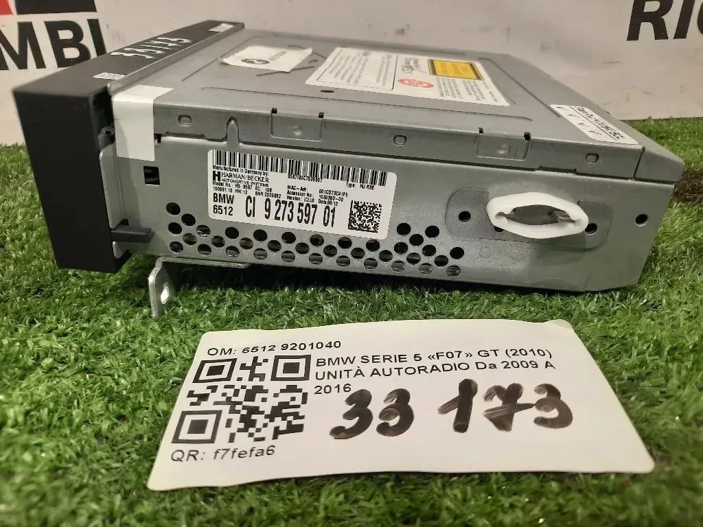 Unità Autoradio 927359701 Bmw Serie 5 F07 GT 2010