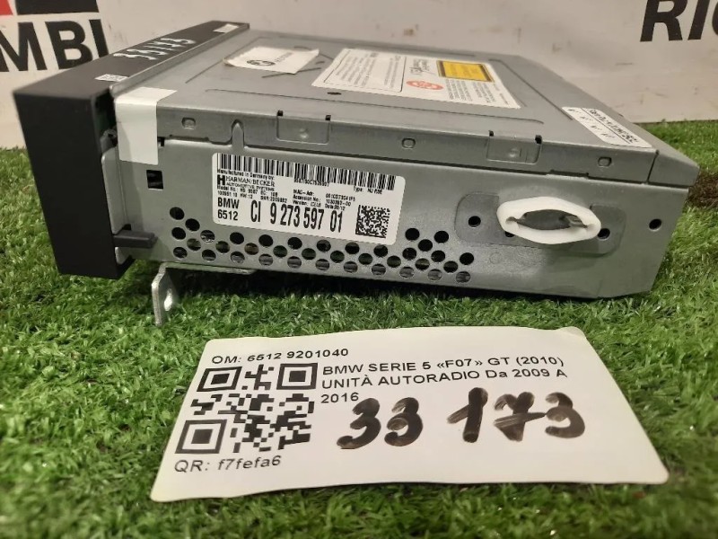 Unità Autoradio 927359701 Bmw Serie 5 F07 GT 2010