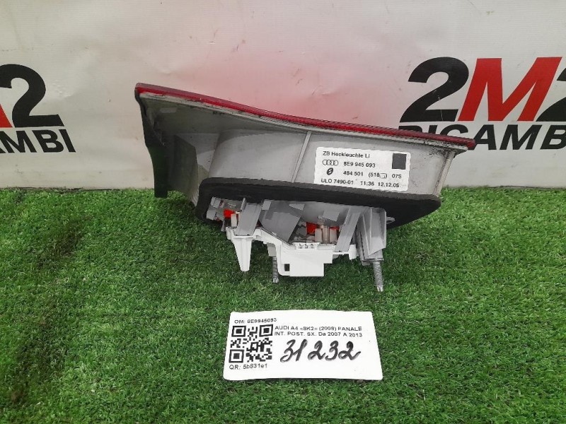 Fanale INT POST SX 8E9945093 Audi A4 8K2 2008