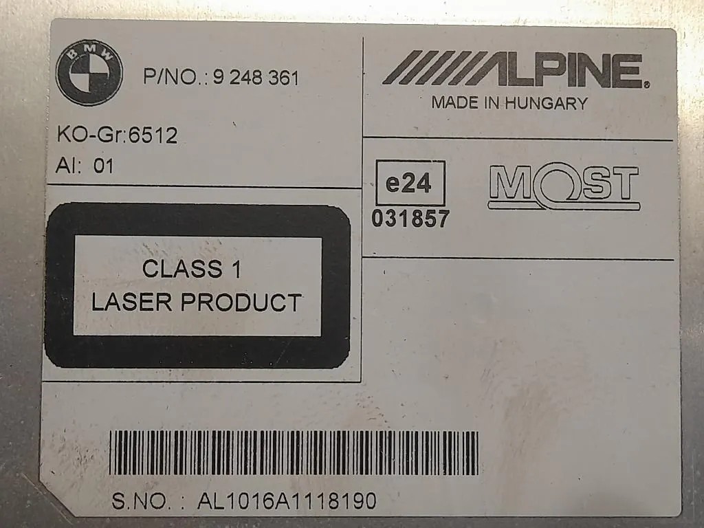 Unità Autoradio 9248361 Bmw Serie 5 F10 Berlina 2010