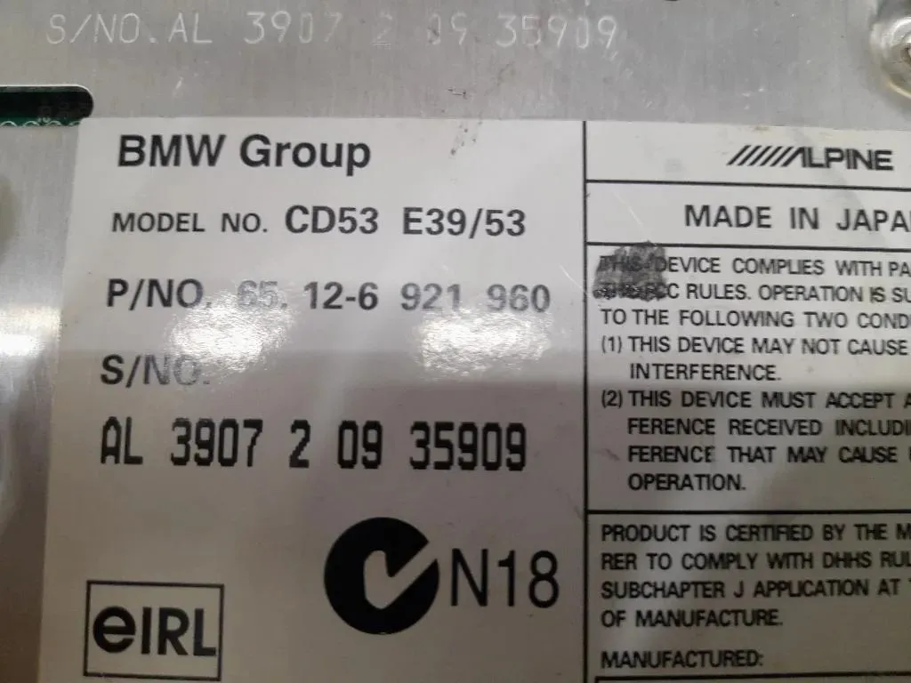 Unità Autoradio 65126921960 Bmw X5 E53 2000