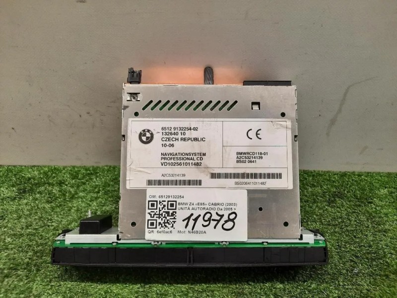 Unità Autoradio 65129132254 Bmw Z4 E85 Cabrio 2003