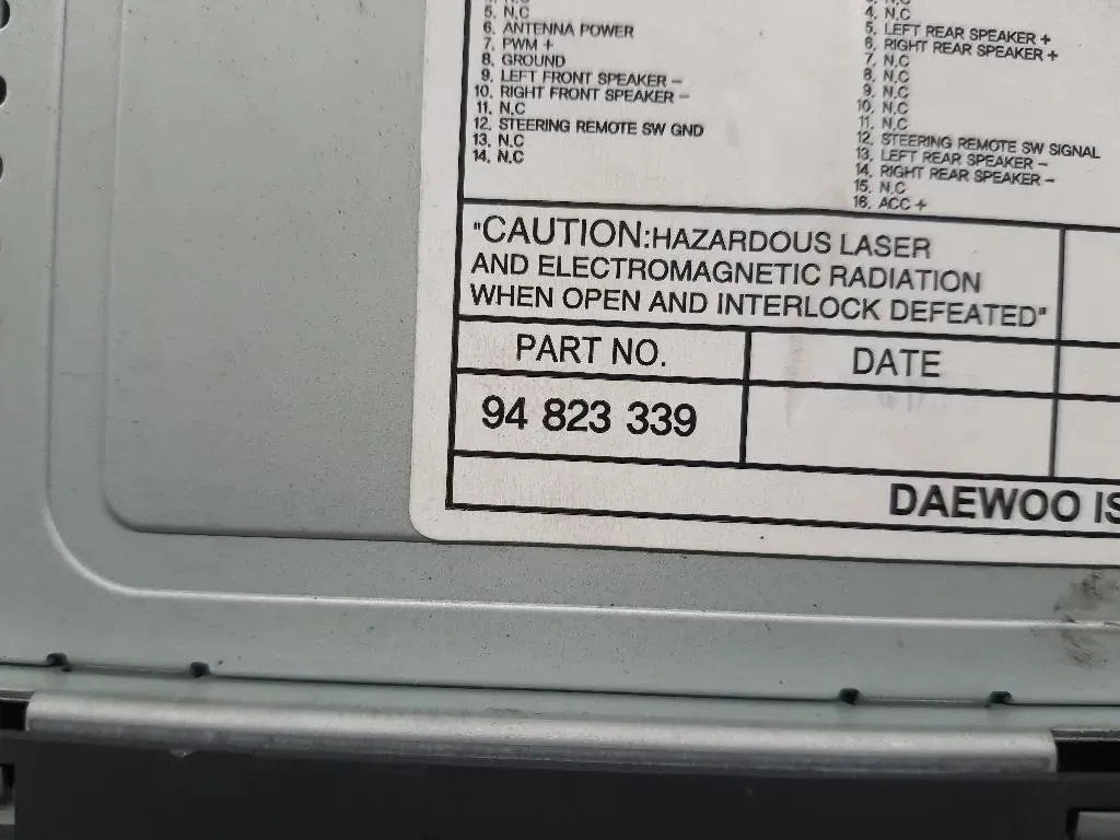 Unità Autoradio 94823339 Chevrolet AVEO II 2007