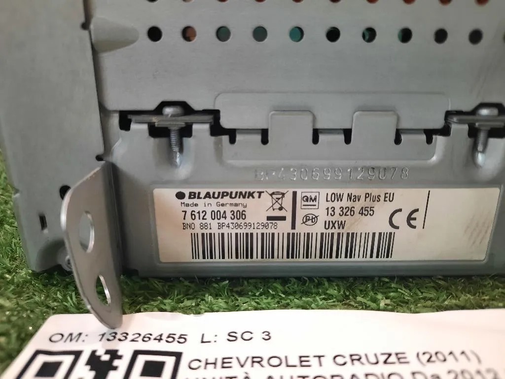 Unità Autoradio 13326455 Chevrolet Cruze 2011