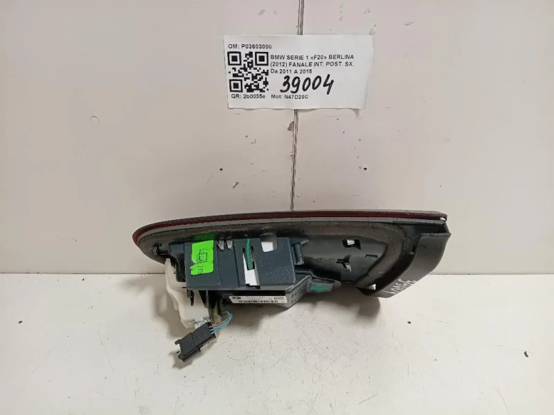 Fanale INT POST SX P03603000 Bmw Serie 1 F20 Berlina 2012