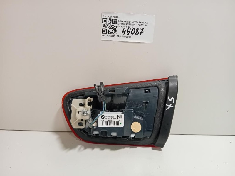 Fanale INT POST SX F03603500 Bmw Serie 1 F20 Berlina 2012
