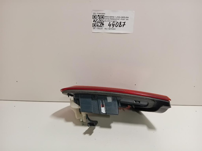 Fanale INT POST SX F03603500 Bmw Serie 1 F20 Berlina 2012