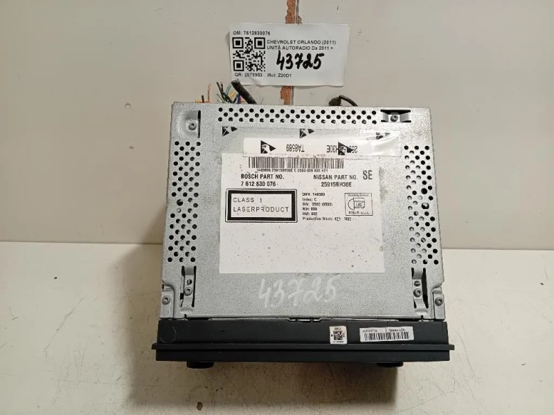 Unità Autoradio 7612830076 NAVIGATORE Chevrolet Orlando 2011