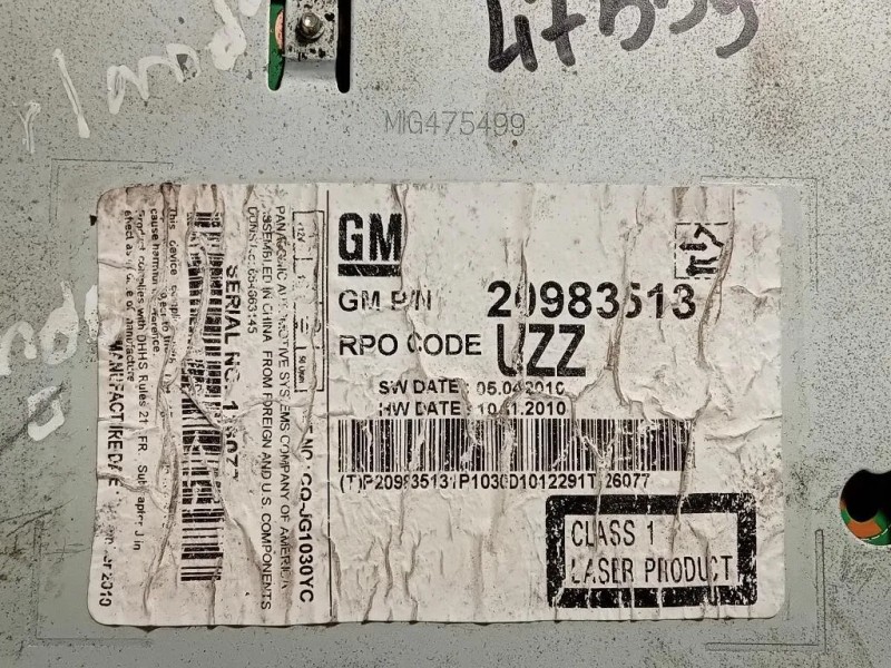 Unità Autoradio 20983513 Chevrolet Orlando 2011