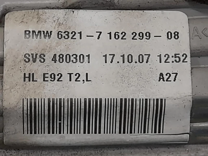 Fanale INT POST SX 6321-7162299-08 Bmw Serie 3 E92 Coupe 2007