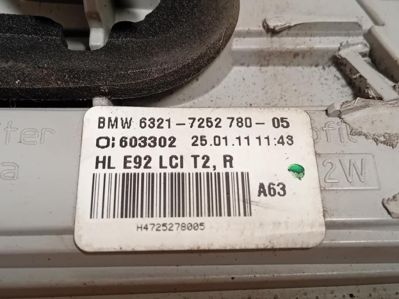 Fanale INT POST SX 6321725278005 Bmw Serie 3 E92 Coupe 2007