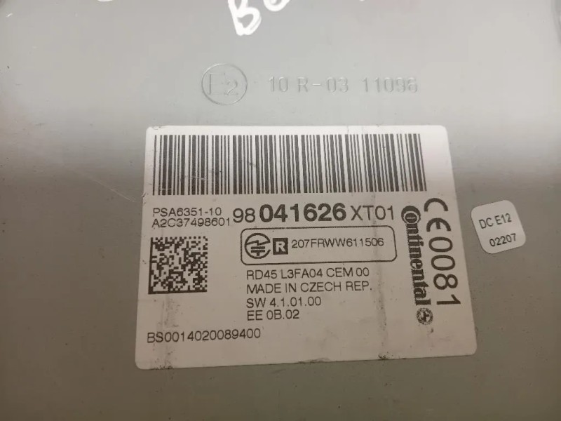 Unità Autoradio 98041626 Citroen Berlingo III 2015