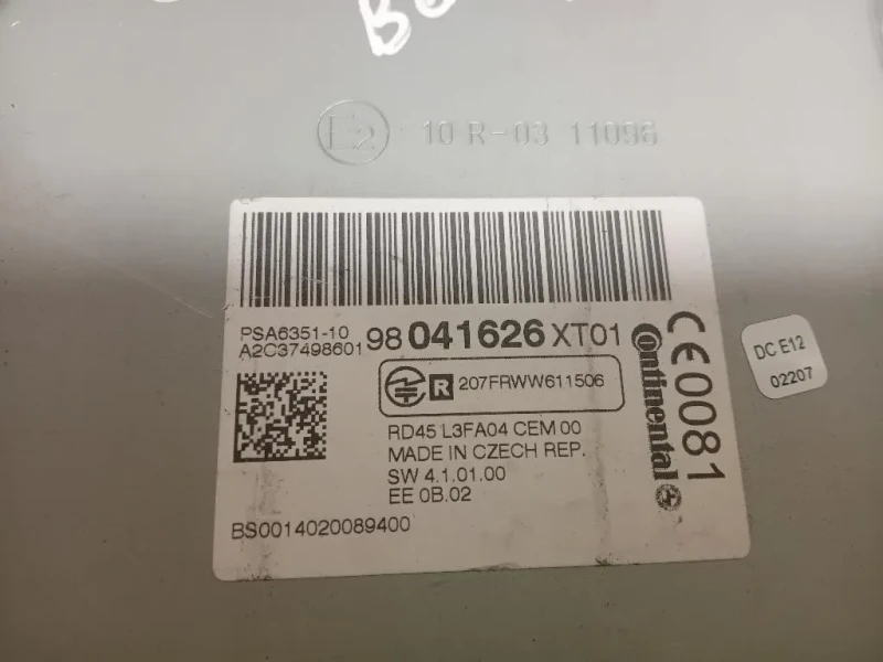 Unità Autoradio 98041626 Citroen Berlingo III 2015