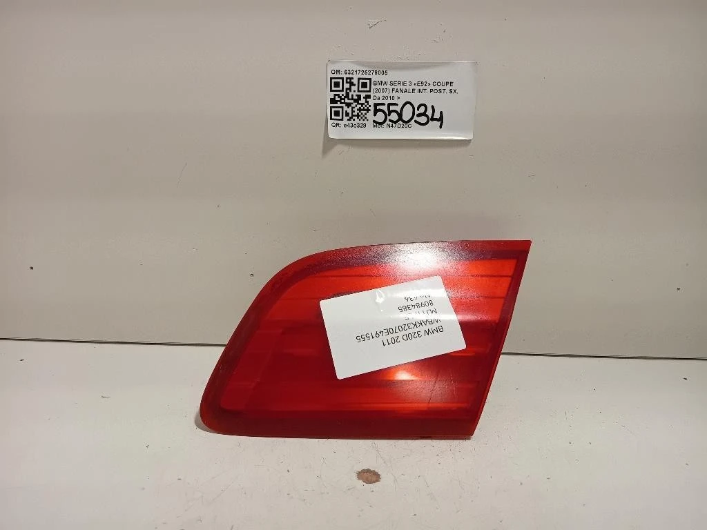 Fanale INT POST SX 6321725278005 Bmw Serie 3 E92 Coupe 2007