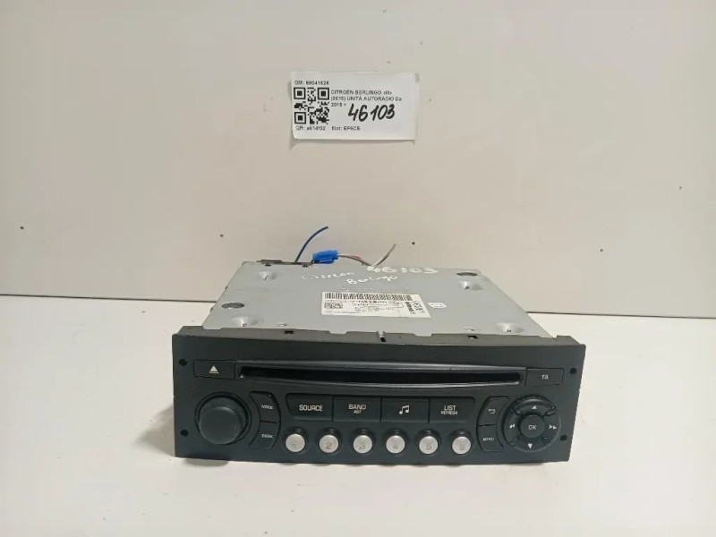 Unità Autoradio 98041626 Citroen Berlingo III 2015