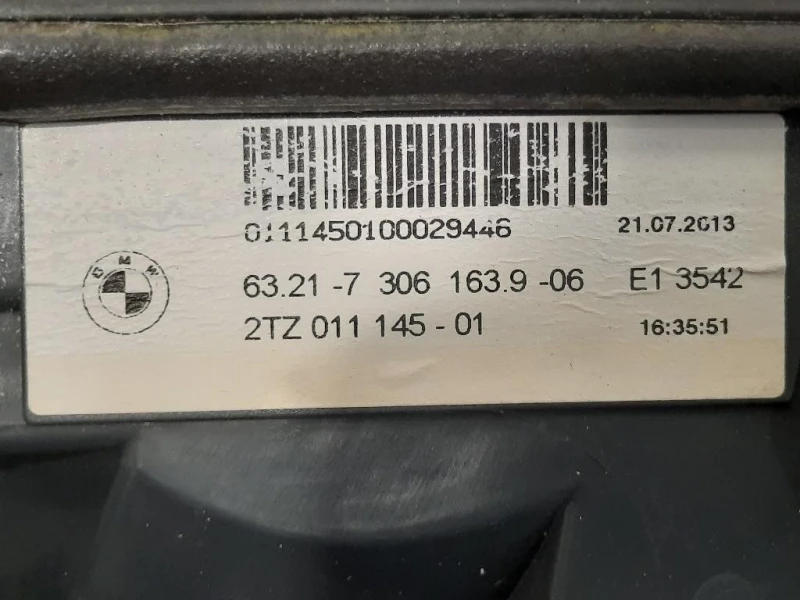 Fanale INT POST SX 6321-7306163 Bmw Serie 5 F10 Berlina 2010