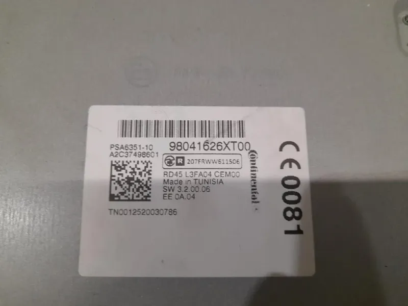 Unità Autoradio 98041626XT00 Citroen C3 Picasso 2013