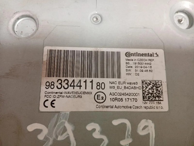 Unità Autoradio 9833441180 Citroen DS3 Crossback 2018