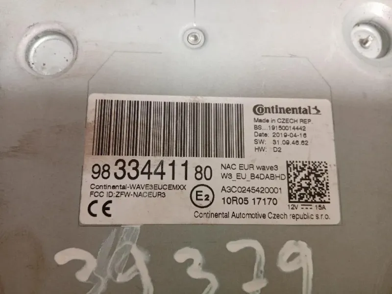 Unità Autoradio 9833441180 Citroen DS3 Crossback 2018