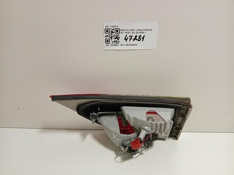 Fanale INT POST SX 7162213 Bmw X3 E83 2004