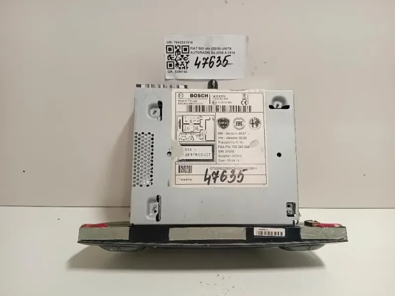 Unità Autoradio 7642321316 Fiat 500 II 2015
