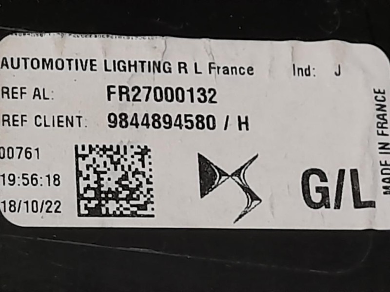 Fanale INT POST SX 9844894580 Citroen DS4 I 2016