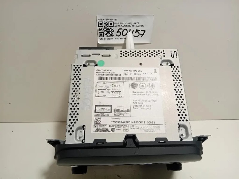 Unità Autoradio 07355674420 Fiat 500L 2013