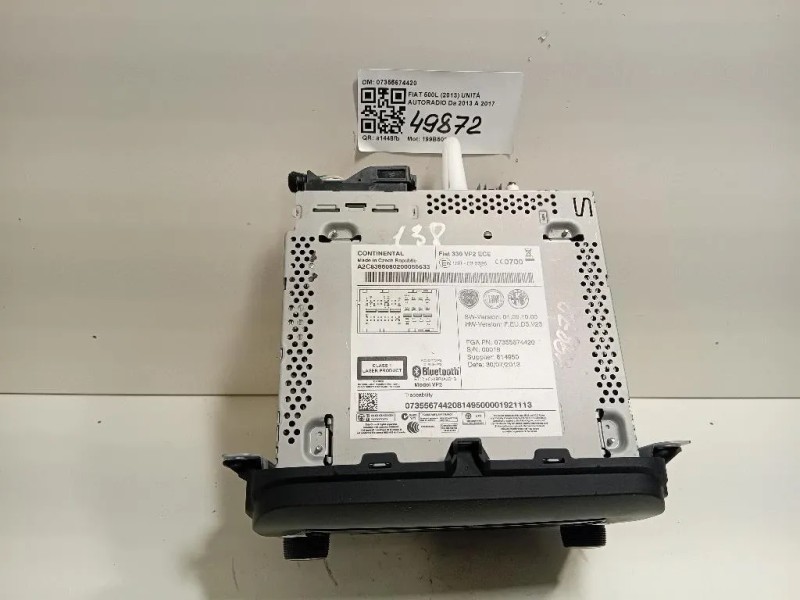 Unità Autoradio 07355674420 Fiat 500L 2013