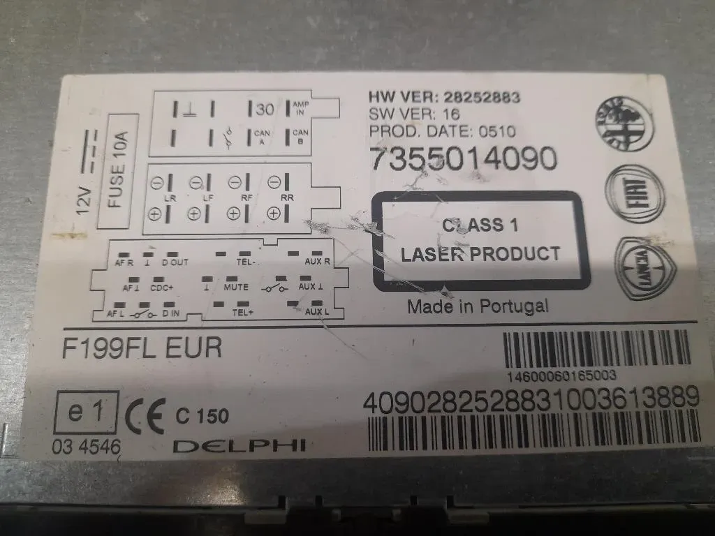 Unità Autoradio 7355014090 Fiat Grande Punto 2009