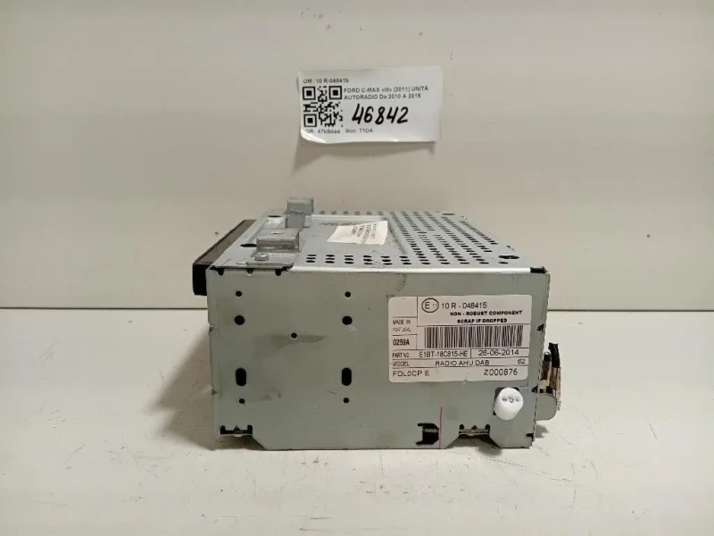 Unità Autoradio E1TB-18C815-HE 10 R-048415 Ford C-max III 2011