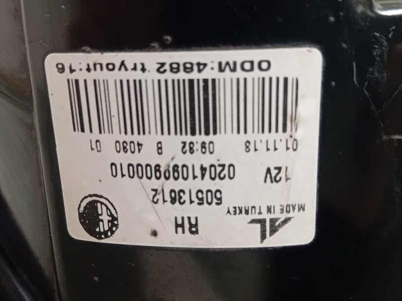 Fanale POST DX 50513612 Alfa Romeo Giulietta 2013