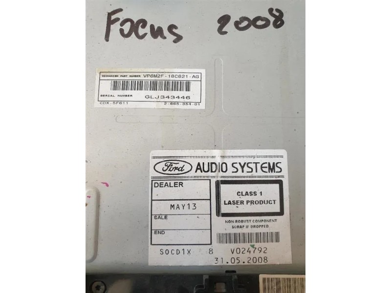 Unità Autoradio VP6M2F-18C821-AG Ford Focus III SW 2008