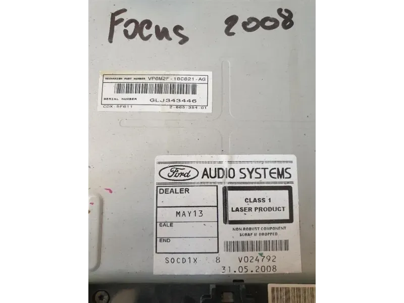 Unità Autoradio VP6M2F-18C821-AG Ford Focus III SW 2008