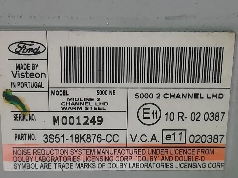 Unità Autoradio 3S51-18K876-CC Ford KA II 2009