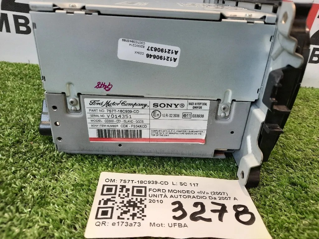 Unità Autoradio 7S7T-18C939-CD Ford Mondeo IV 2007