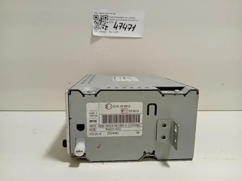 Unità Autoradio AB39-18C815-GE Ford Ranger IV 2012