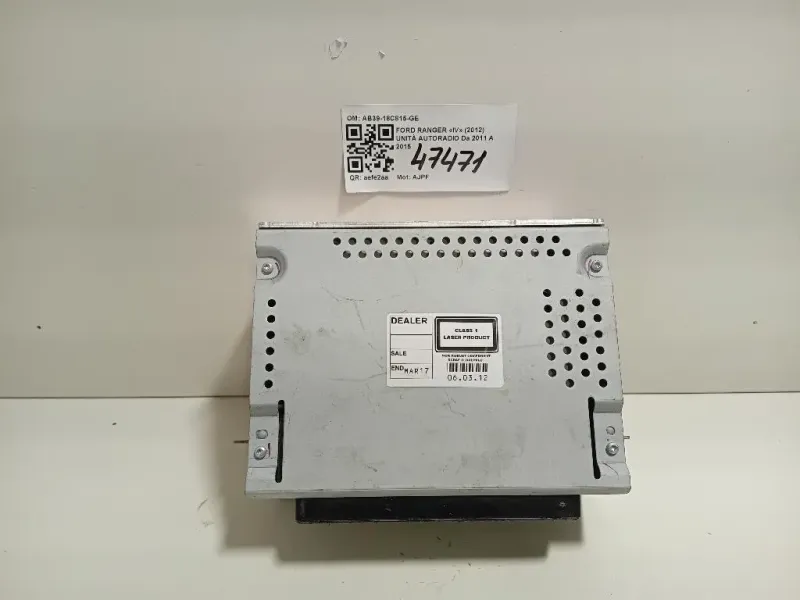 Unità Autoradio AB39-18C815-GE Ford Ranger IV 2012