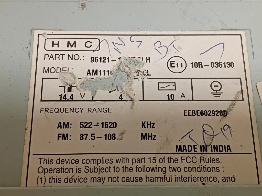 Unità Autoradio 961001J200 Hyundai I20 I 2009