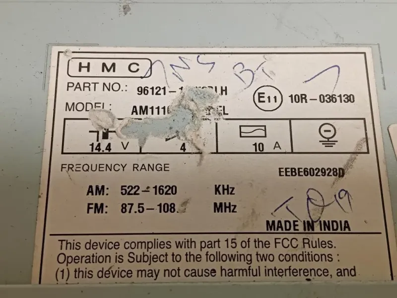 Unità Autoradio 961001J200 Hyundai I20 I 2009